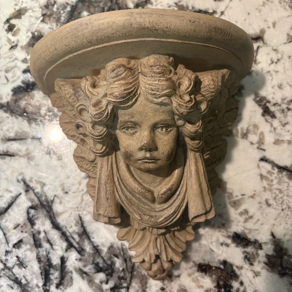 Angel Cherub Wall Shelf French Country Cottagecore Old World European Decor